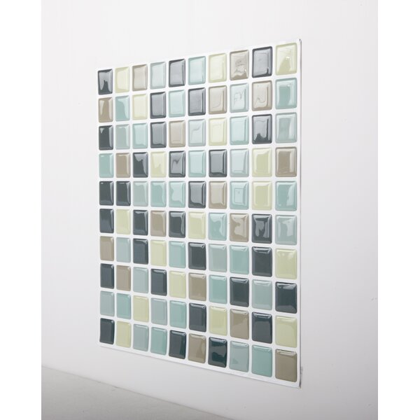 TicTacTiles 10" x 10" Peel & Stick Mosaic Tile | Wayfair